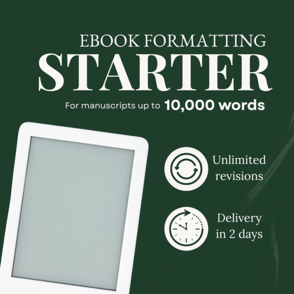 ebook formatting cover starter